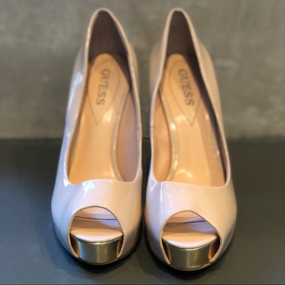 GUESS Peep-Toe Platform Pumps